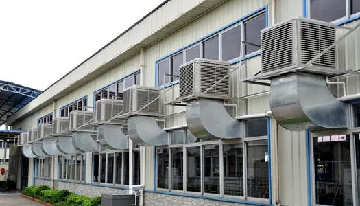 紡織廠工位管道送風降溫方法